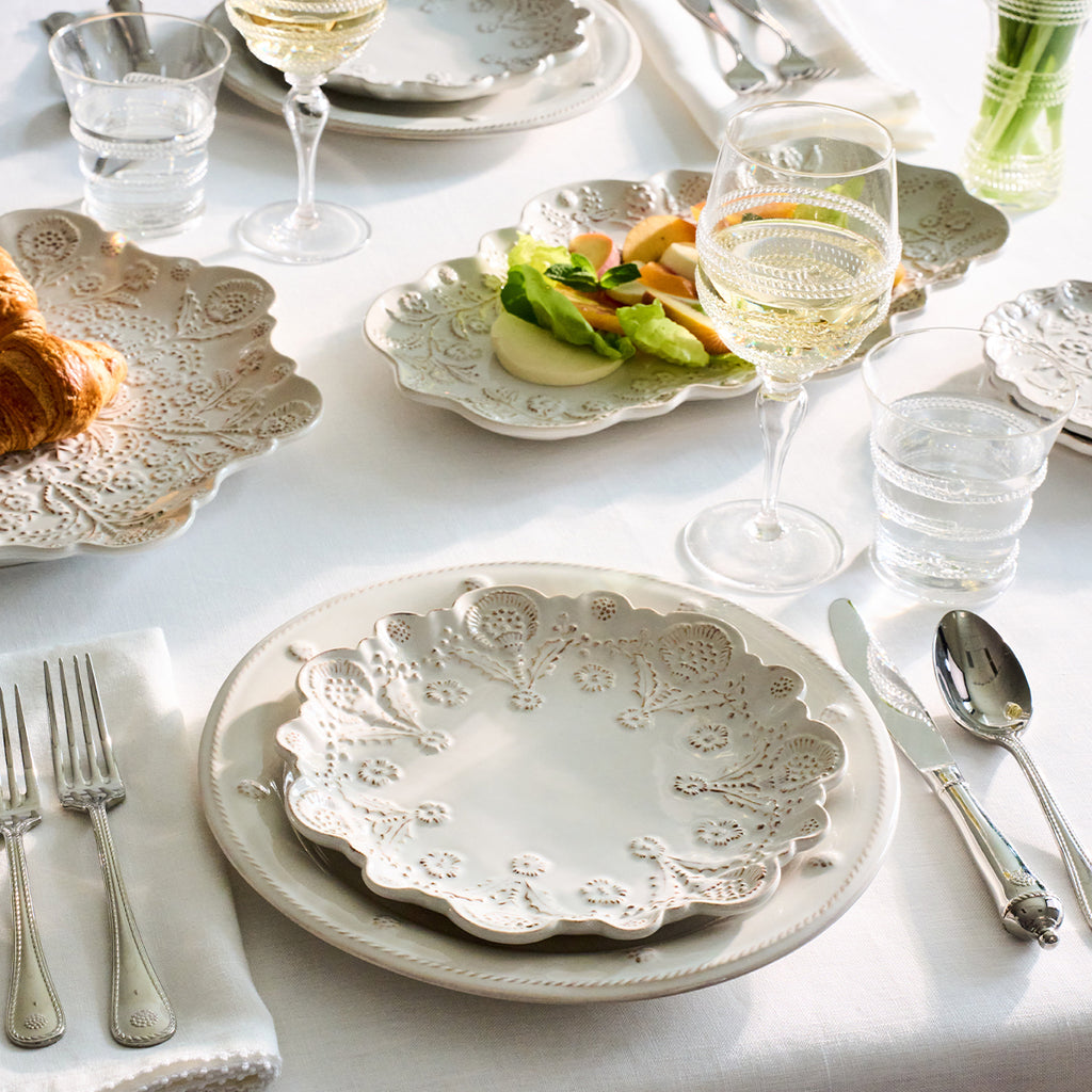 Berry & Thread Thistle Dessert/Salad Plate in Whitewash