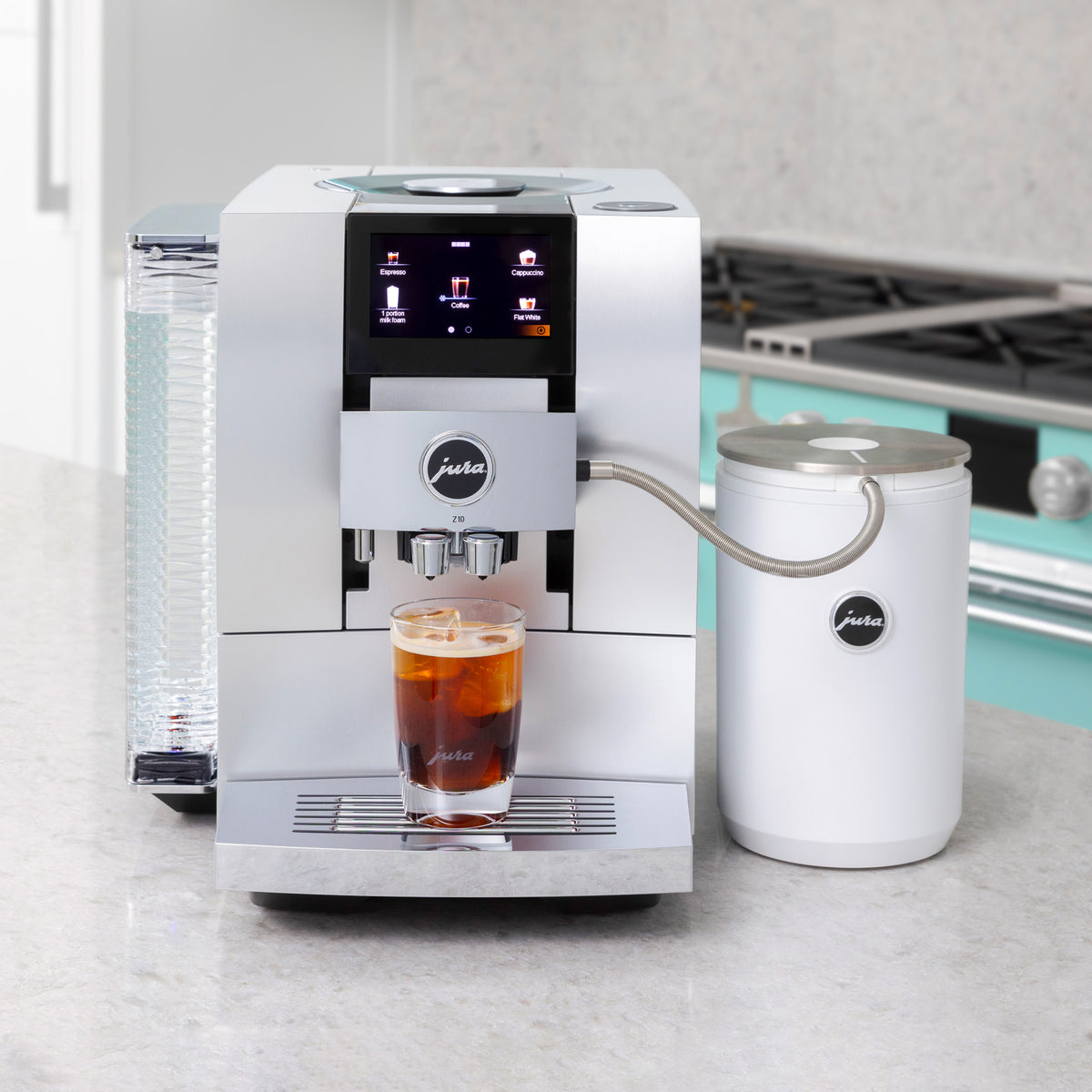 Z10 Fully Automatic Coffee Machine in Aluminum White
