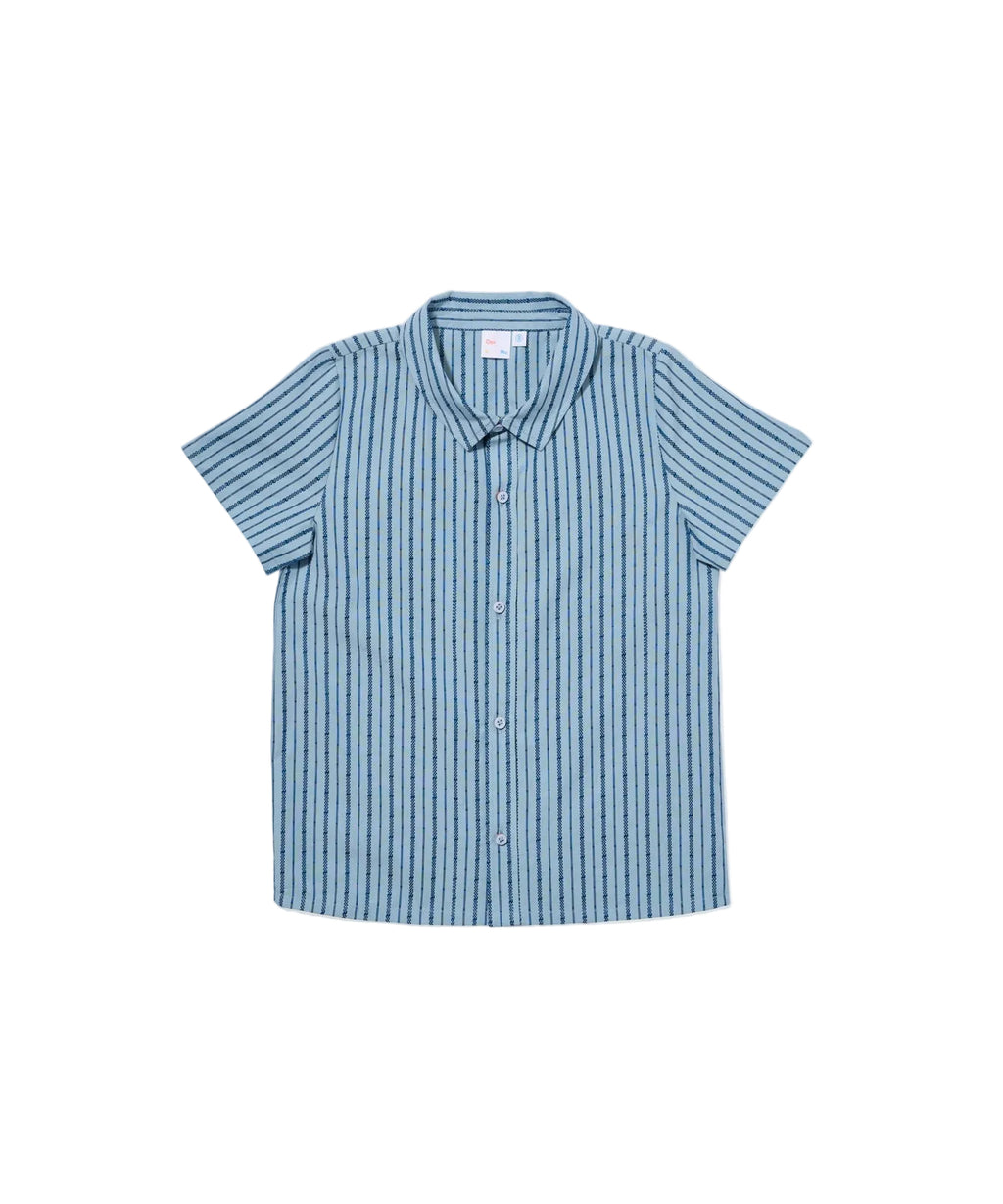 Jack Lee Shirt in Navy Ladder Stripe