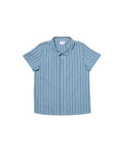 Jack Lee Shirt in Navy Ladder Stripe