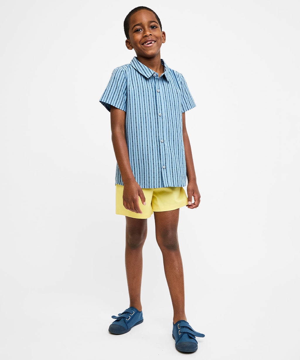 Jack Lee Shirt in Navy Ladder Stripe