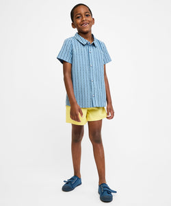 Jack Lee Shirt in Navy Ladder Stripe