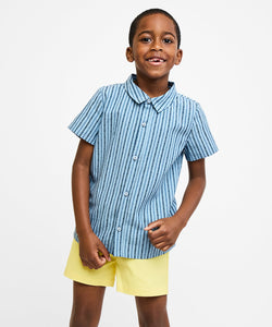 Jack Lee Shirt in Navy Ladder Stripe