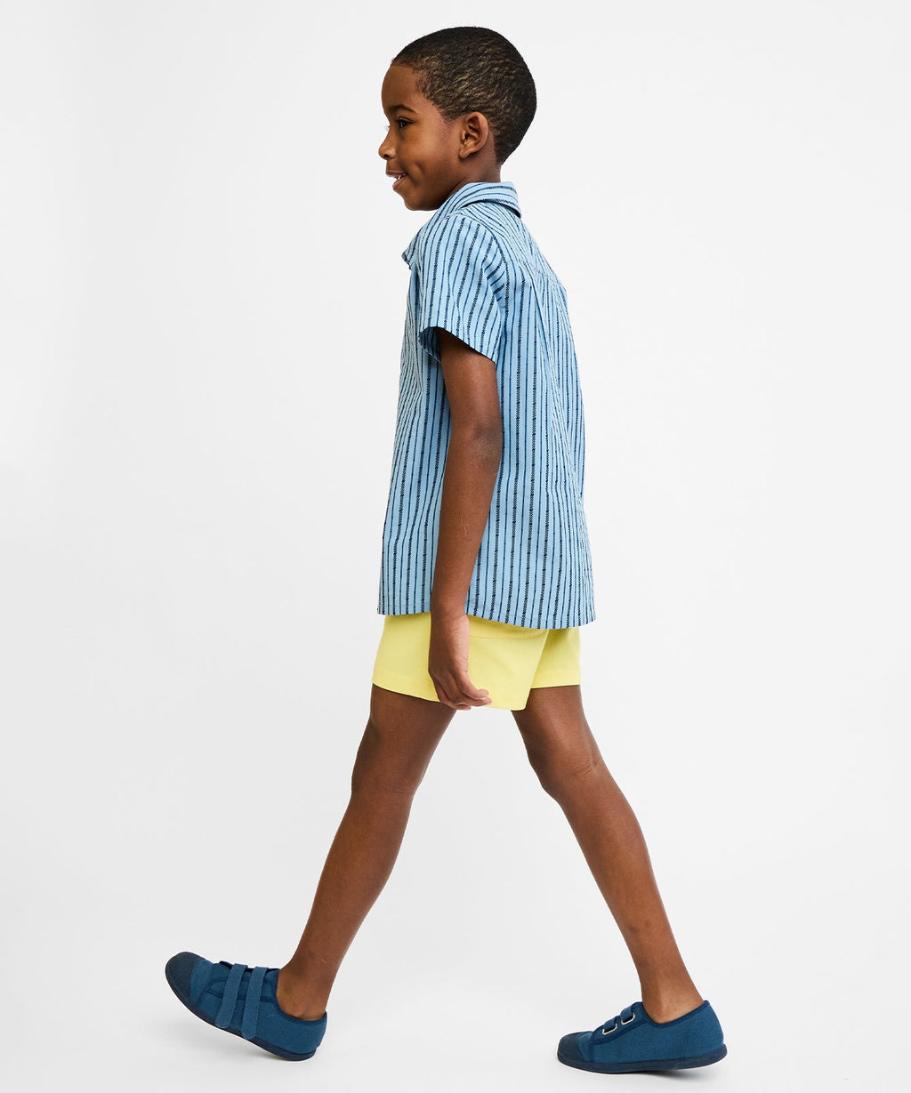 Jack Lee Shirt in Navy Ladder Stripe