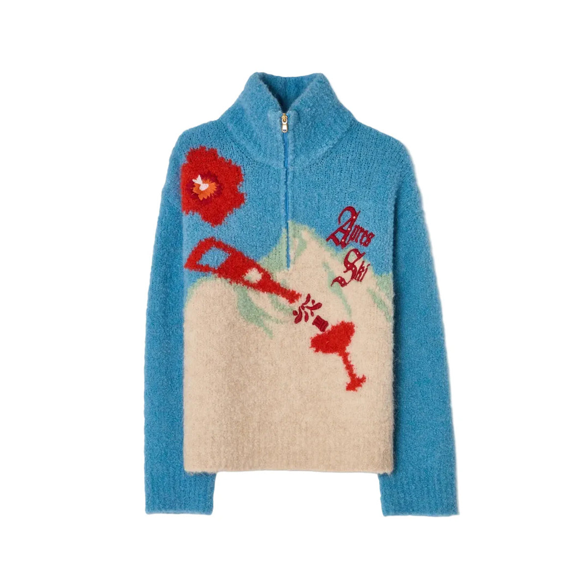 WN x Markarian Boucle Sweater in Light Blue