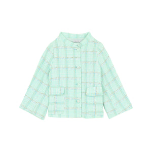 Emma Jacket in Carré Menthe