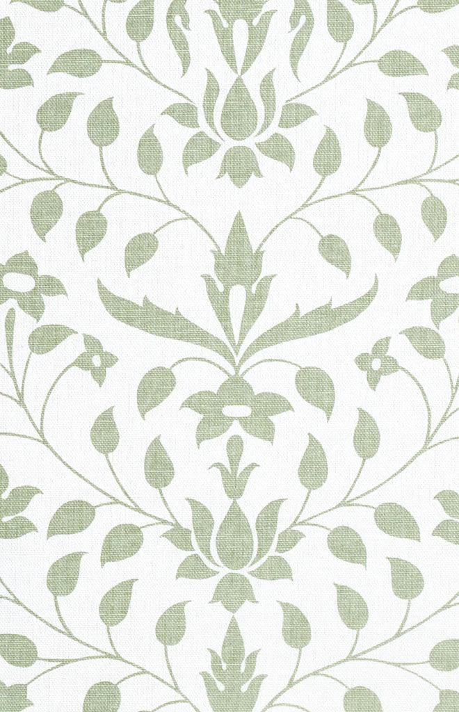 Jaipur Mughal Flower Fabric in Green