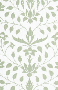 Jaipur Mughal Flower Fabric in Green