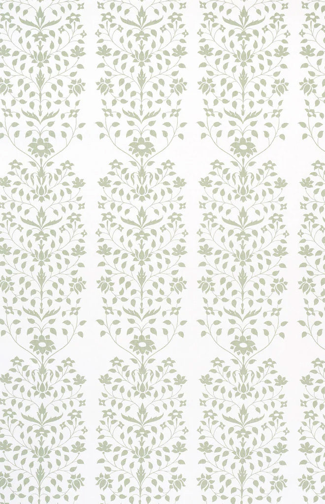 Jaipur Mughal Flower Fabric in Green