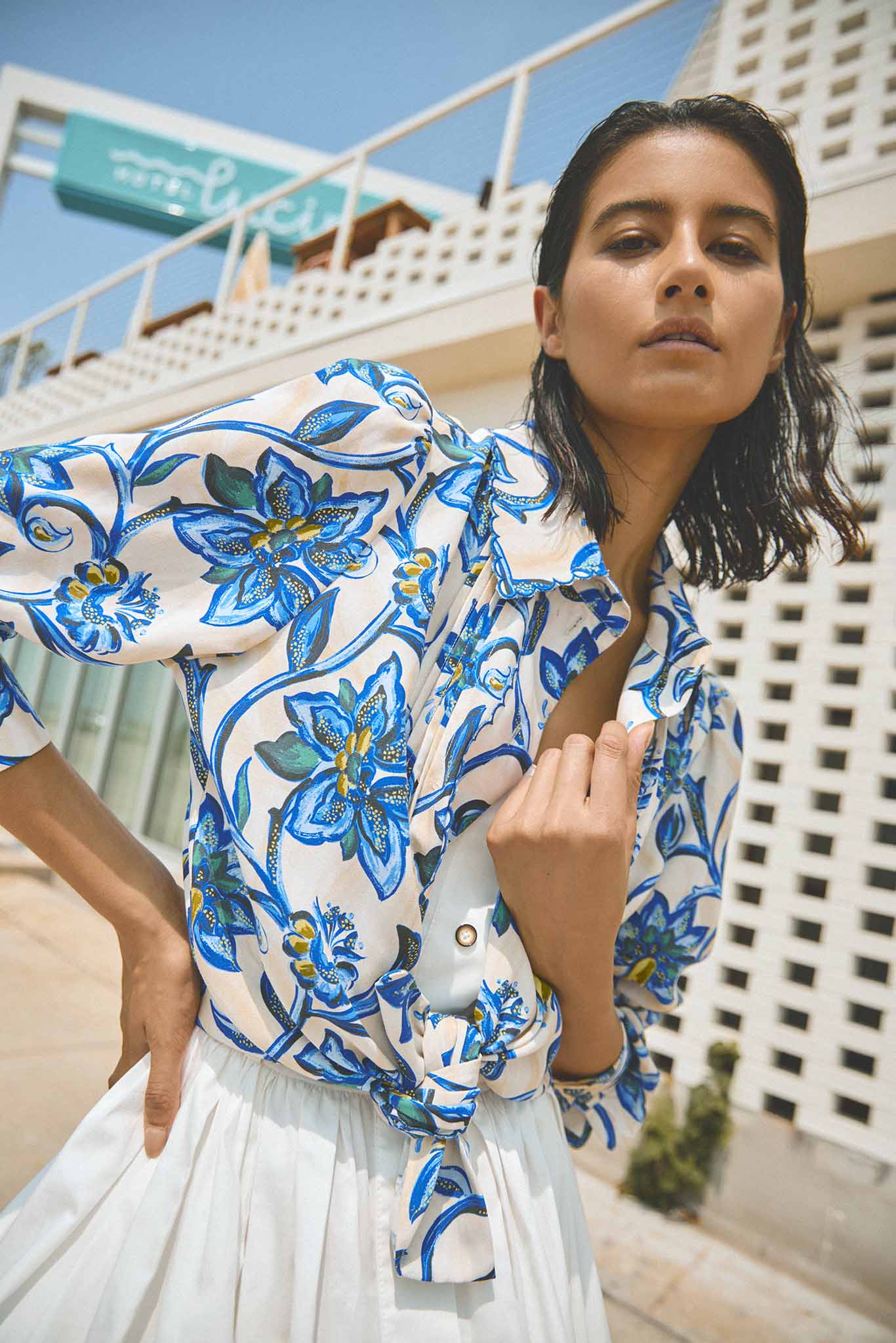 The James Shirt is a classic button-down with novelty buttons and scalloped embroidery.