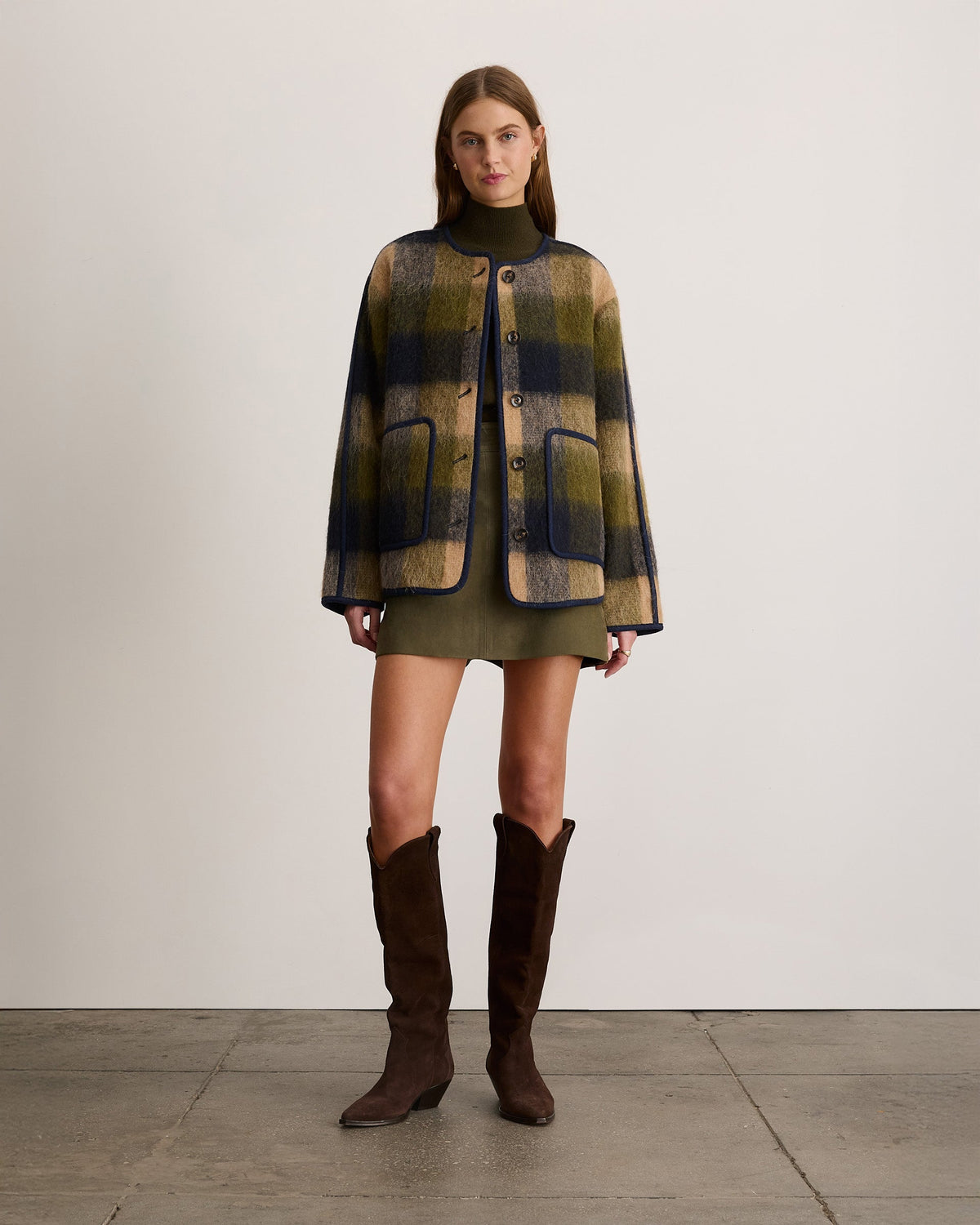 Janet Jacket in Maritime Blue Plaid