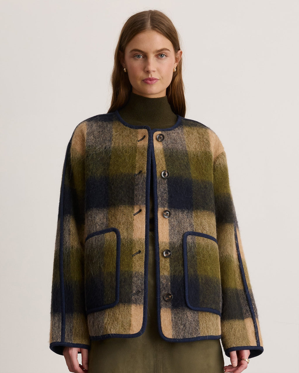 Janet Jacket in Maritime Blue Plaid