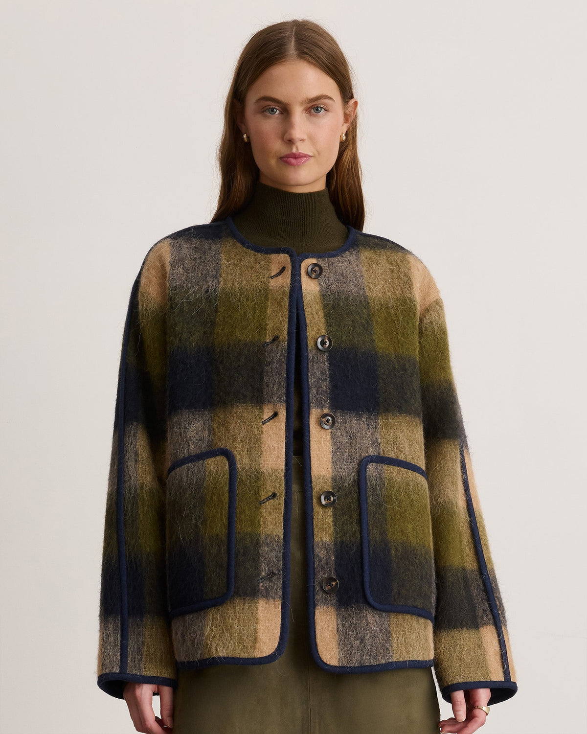 Janet Jacket in Maritime Blue Plaid