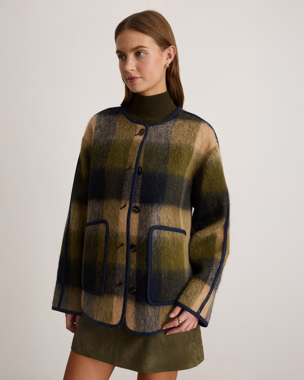 Janet Jacket in Maritime Blue Plaid