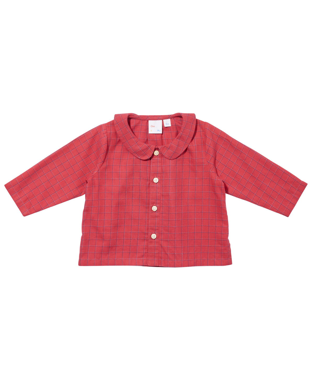 Jefferson Baby Shirt in Holiday Red Plaid