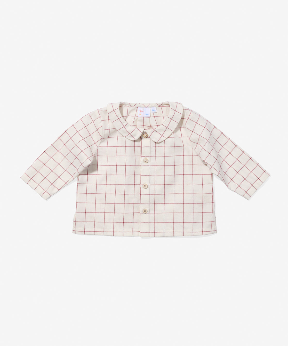 Jefferson Baby Shirt in Pomegranate Plaid