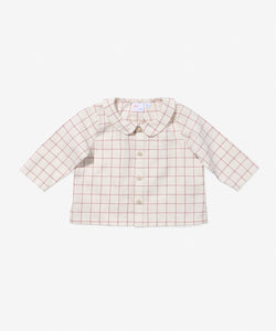 Jefferson Baby Shirt in Pomegranate Plaid