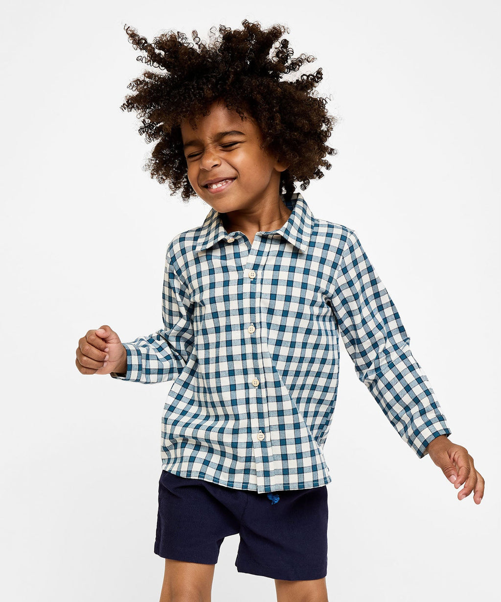 Jeffie Shirt in Blue Picnic Check