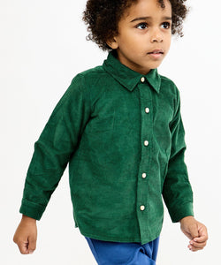 Jeffie Shirt in Forest Corduroy