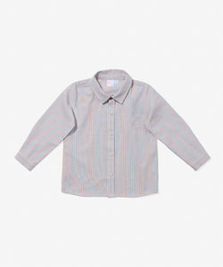 Jeffie Shirt in Indigo Linen Stripe