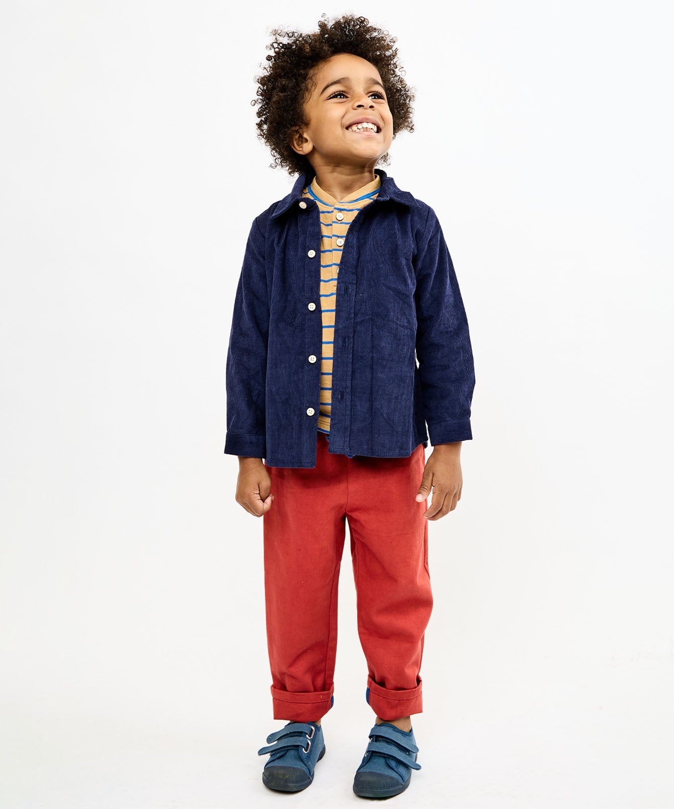 Jeffie Shirt in Navy Corduroy