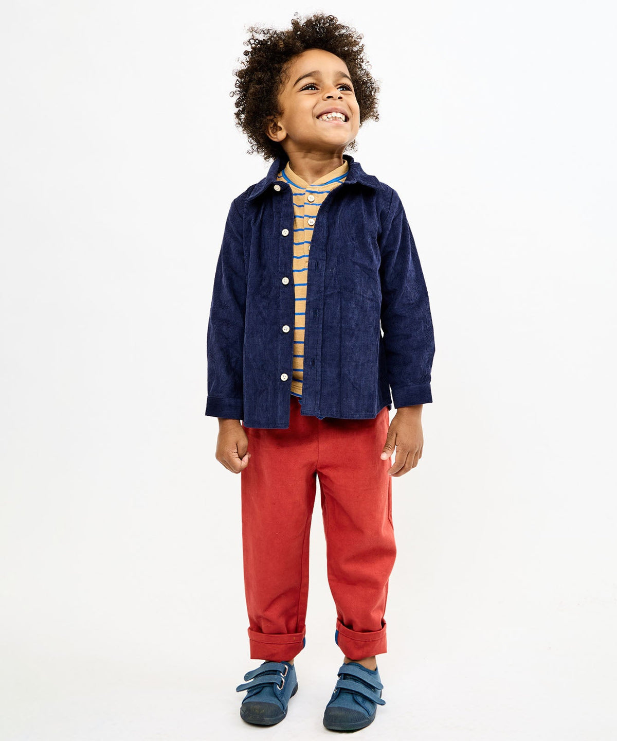 Jeffie Shirt in Navy Corduroy