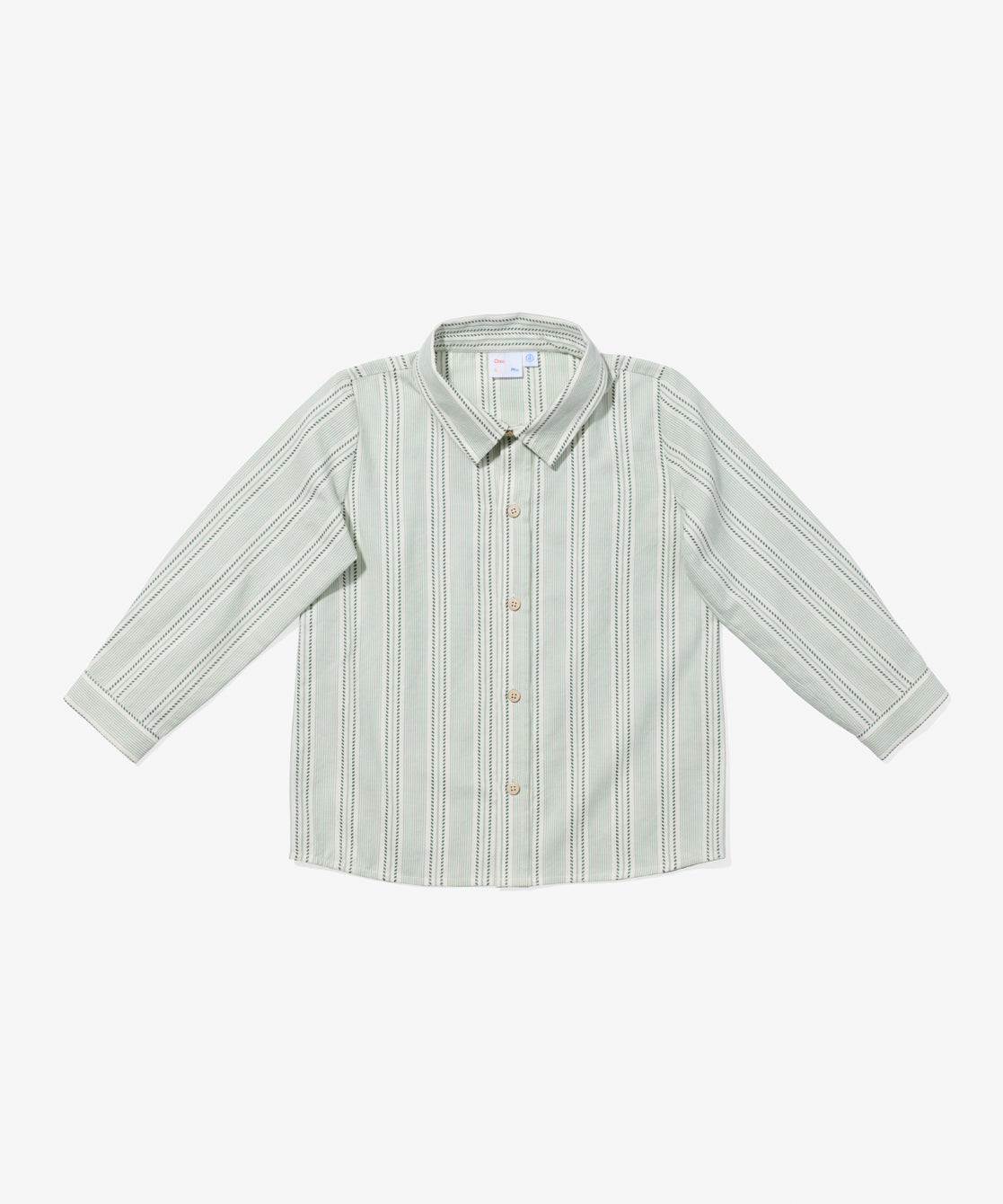 Jeffie Shirt in Sage Chevron Stripe