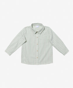 Jeffie Shirt in Sage Chevron Stripe