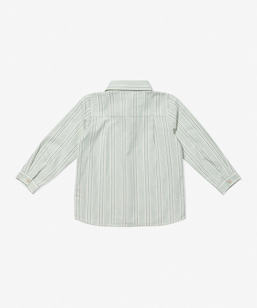 Jeffie Shirt in Sage Chevron Stripe