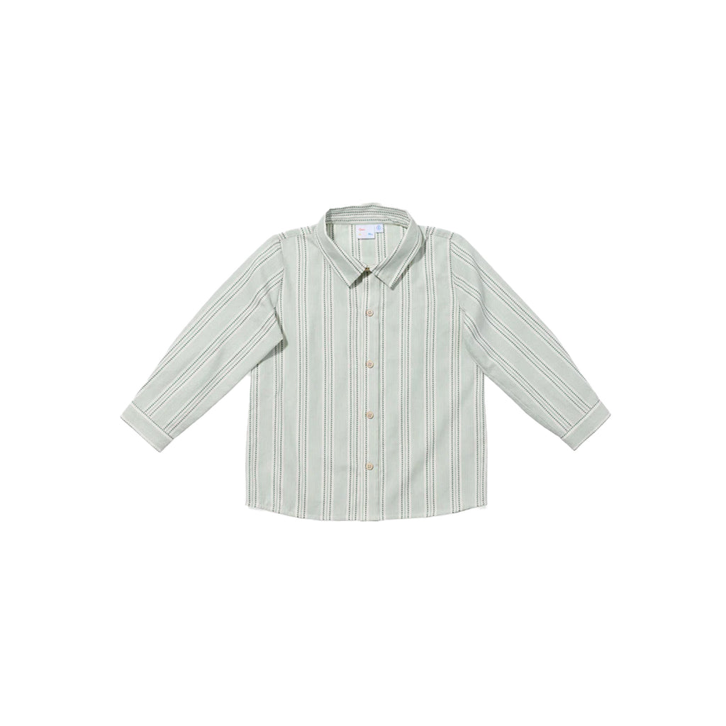 Jeffie Shirt in Sage Chevron Stripe