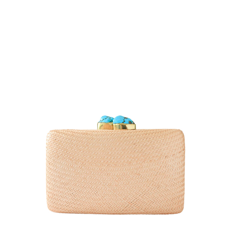 Jen Clutch with Turquoise Stone