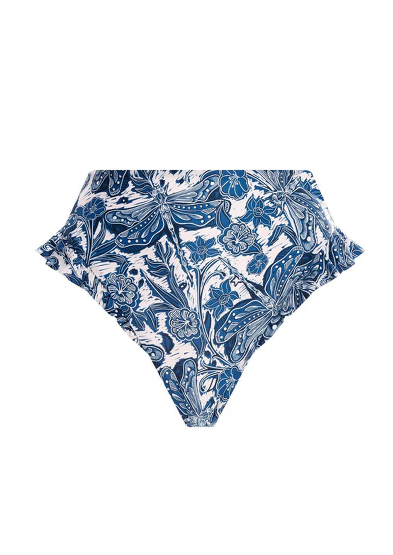 Jengibre Bikini Bottom in Blue Dragonfly Print