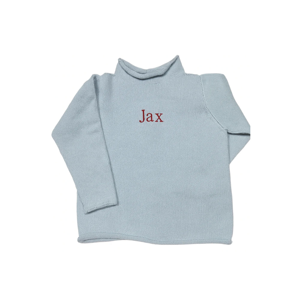 Jersey Rollneck Sweater in Blue