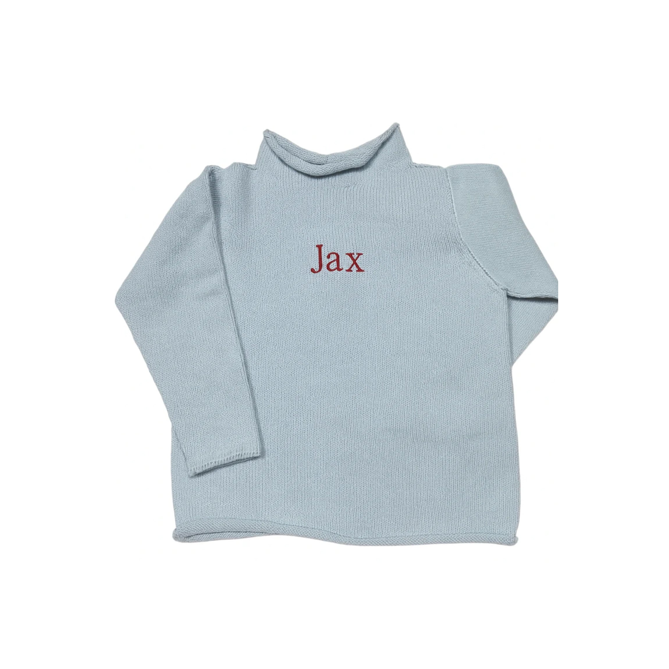 Jersey Rollneck Sweater in Blue