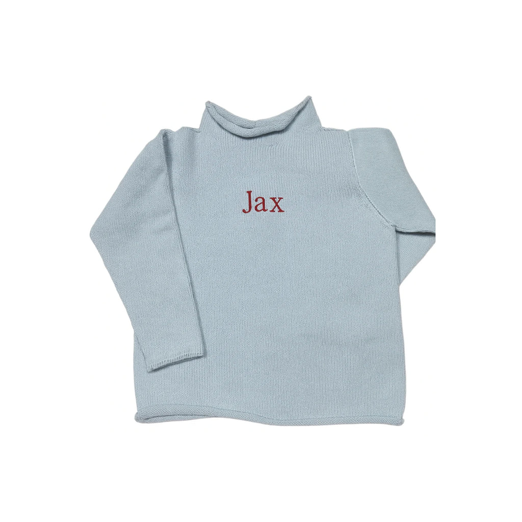 Jersey Rollneck Sweater in Blue