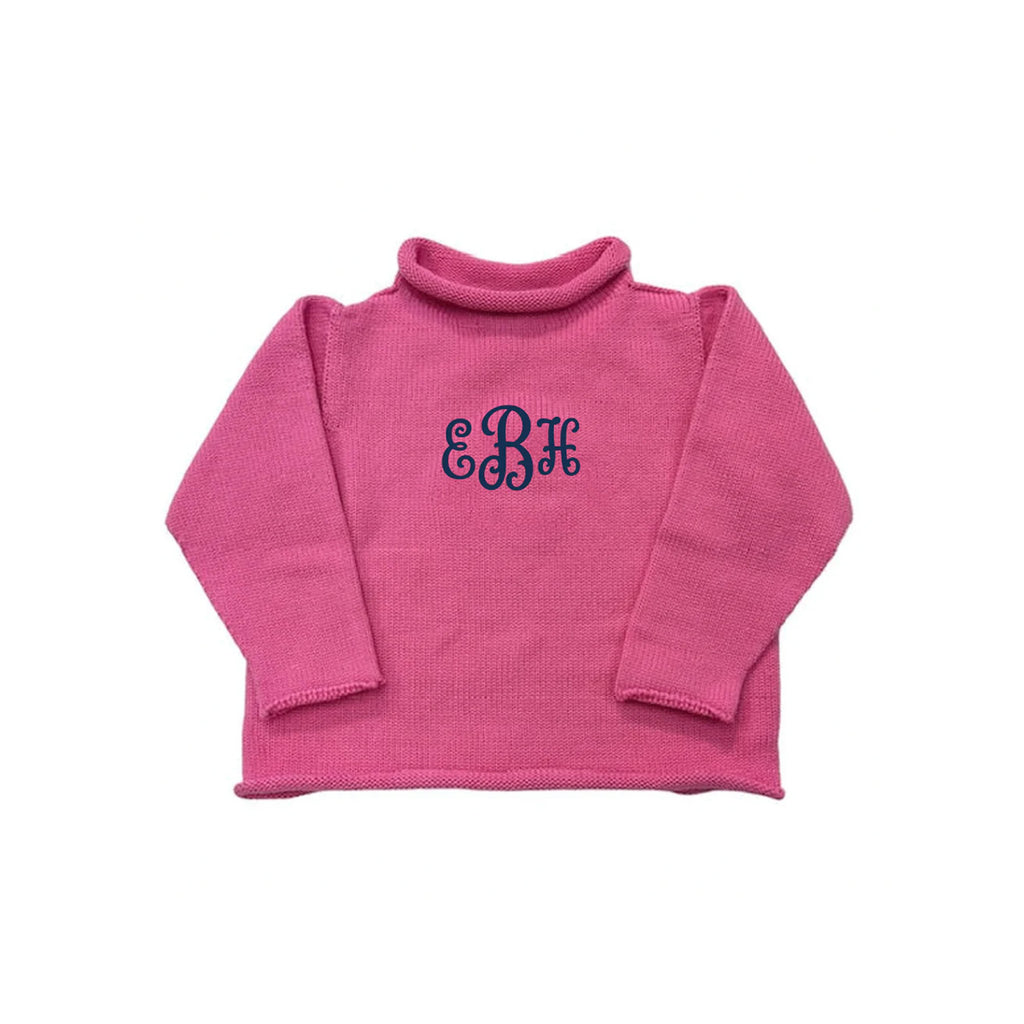 Jersey Rollneck Sweater in Fuchsia