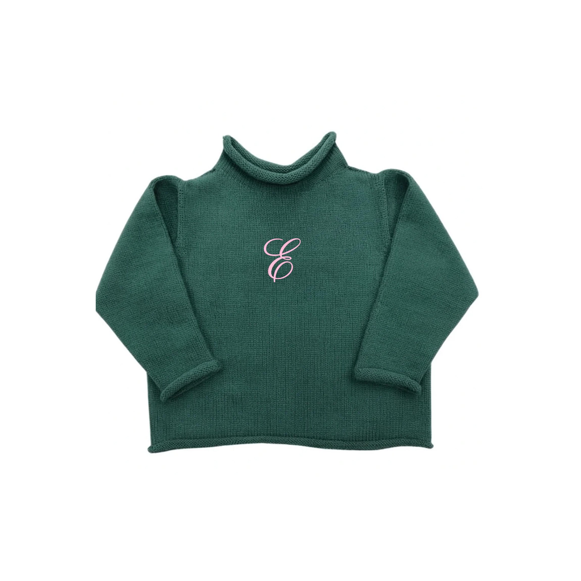 Jersey Rollneck Sweater in Hunter Green