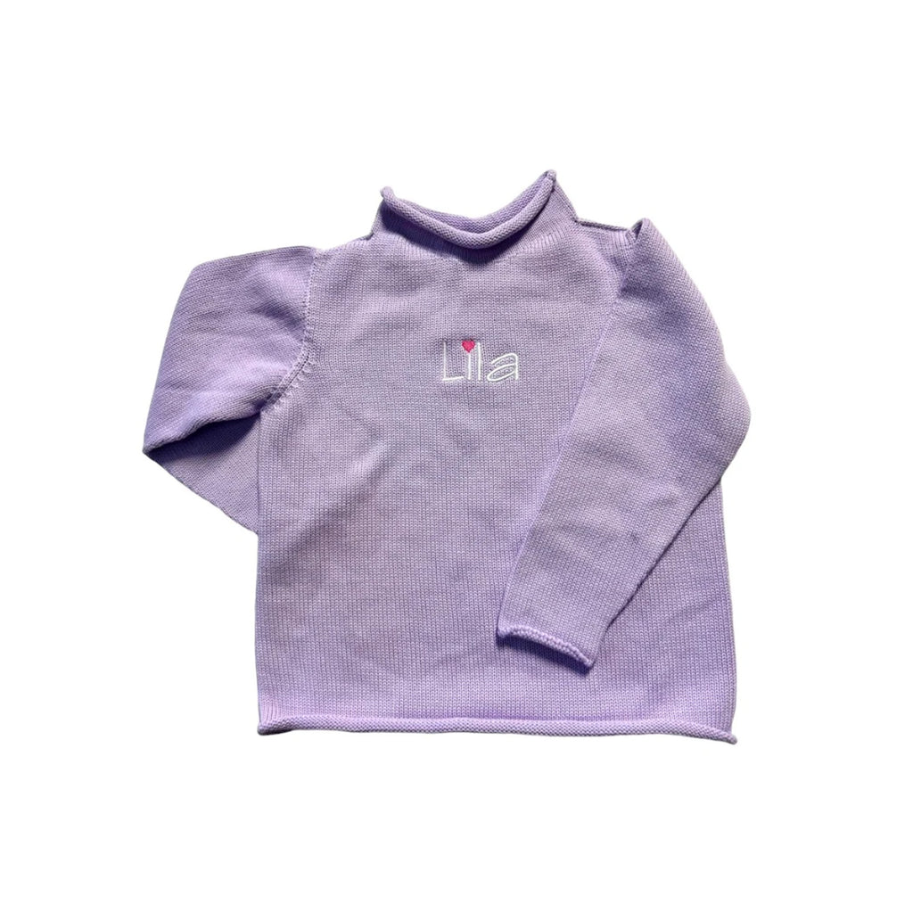 Jersey Rollneck Sweater in Lavender