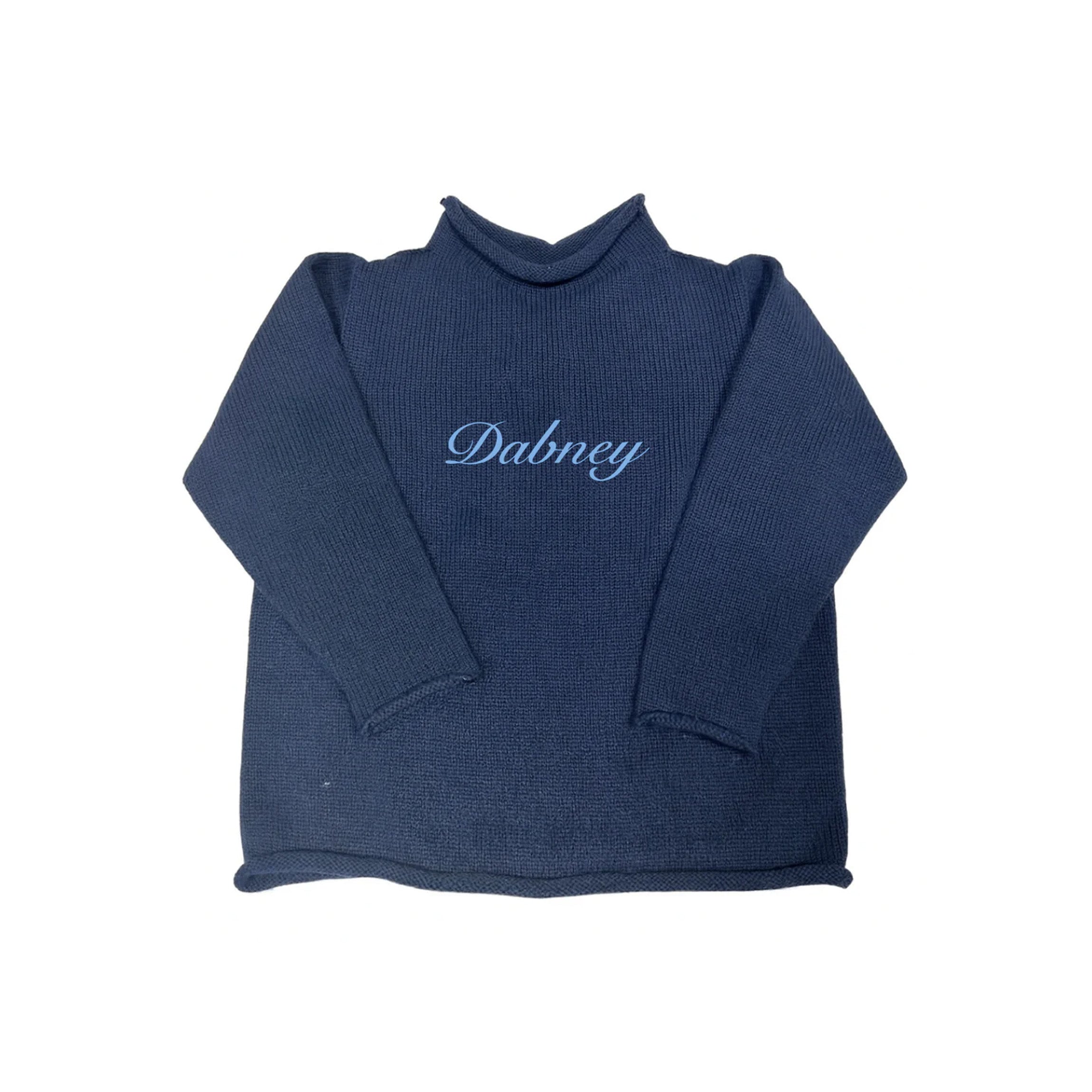 Jersey Rollneck Sweater in Navy