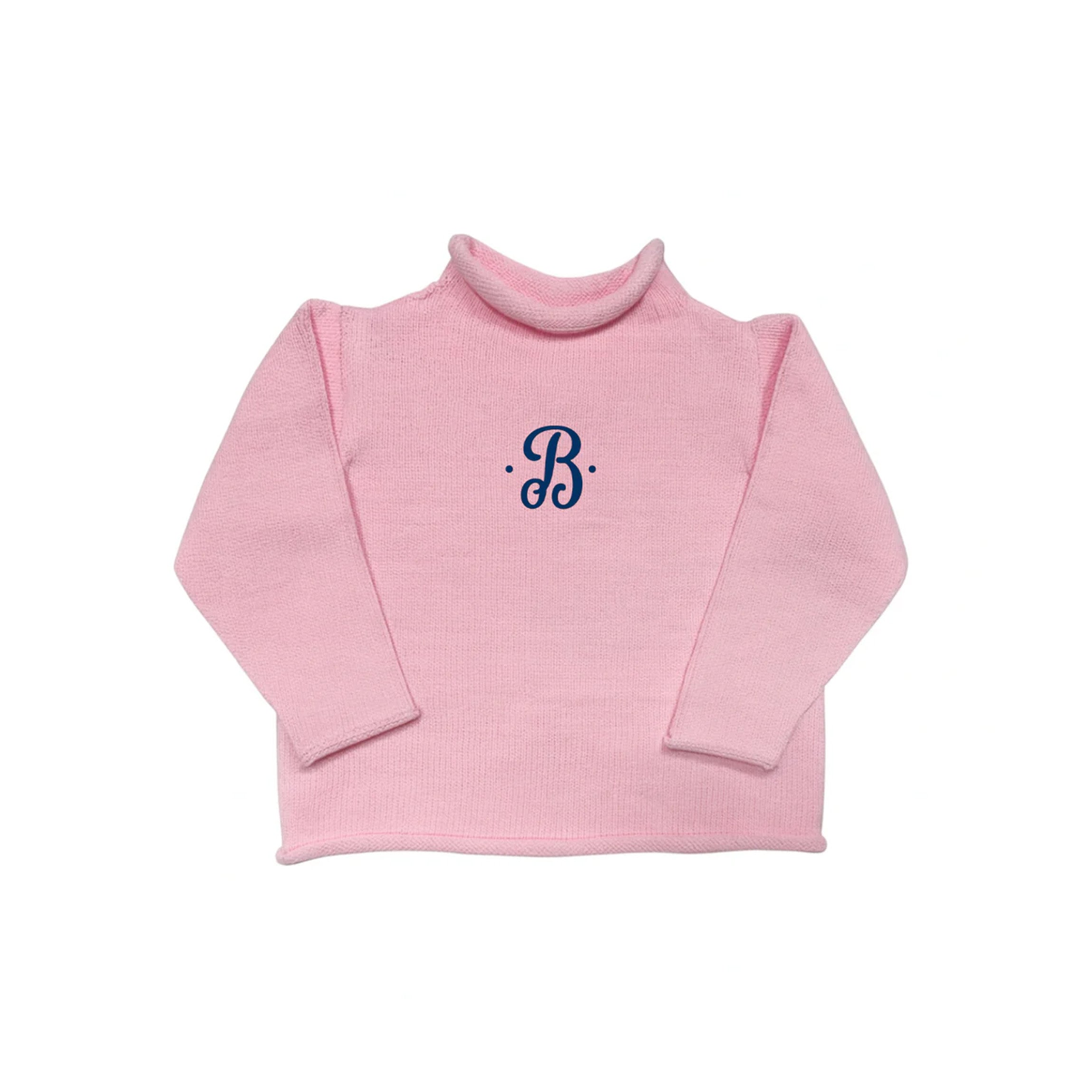Jersey Rollneck Sweater in Pink