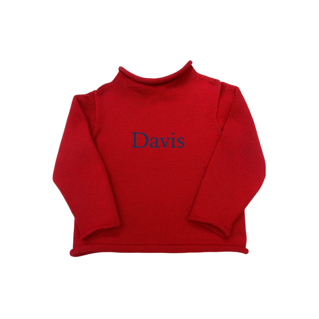 Jersey Rollneck Sweater in Red