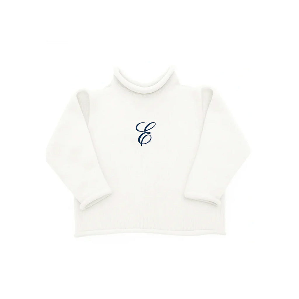Jersey Rollneck Sweater in White