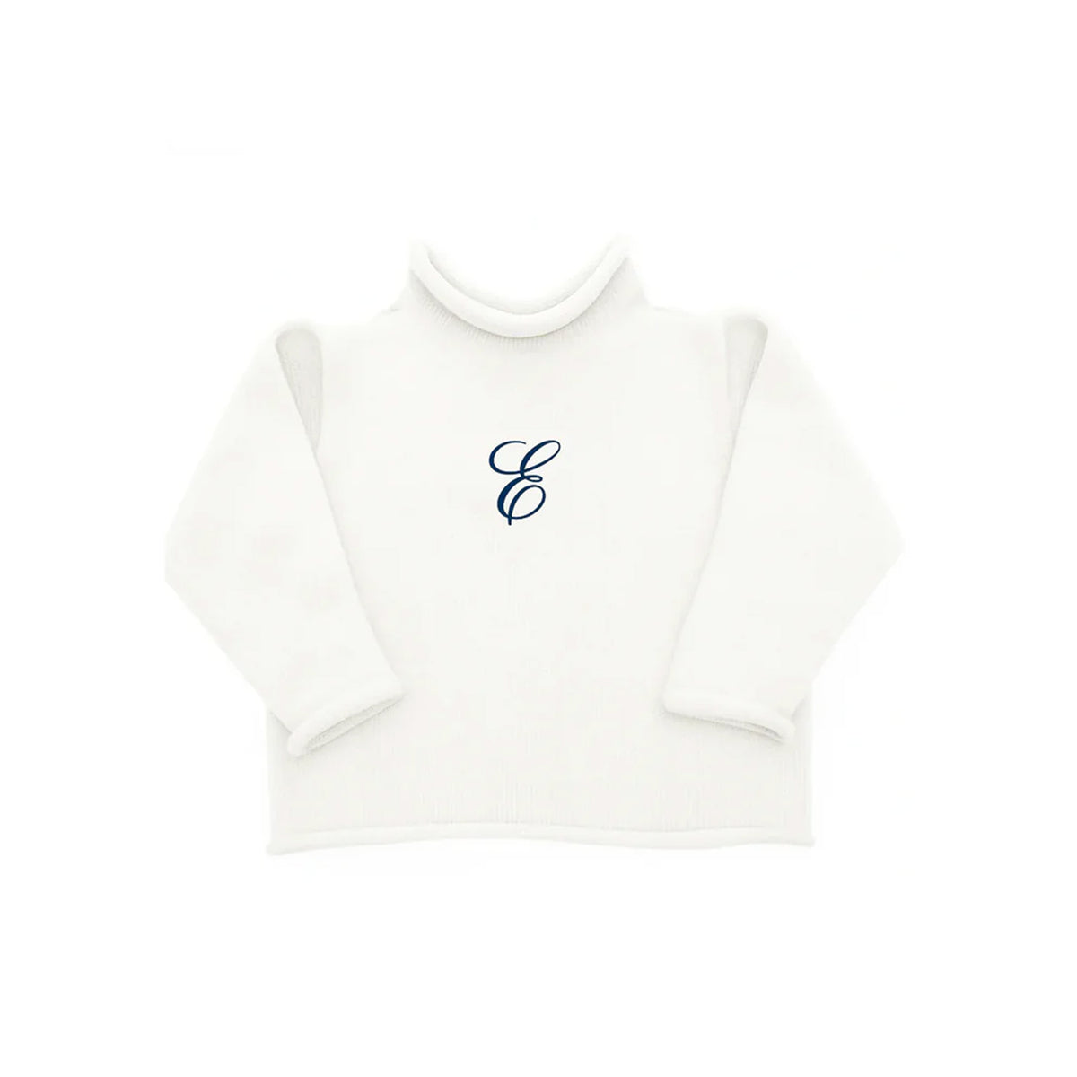 Jersey Rollneck Sweater in White