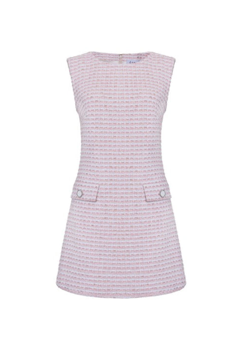 The Jessica Dress in Pink & White