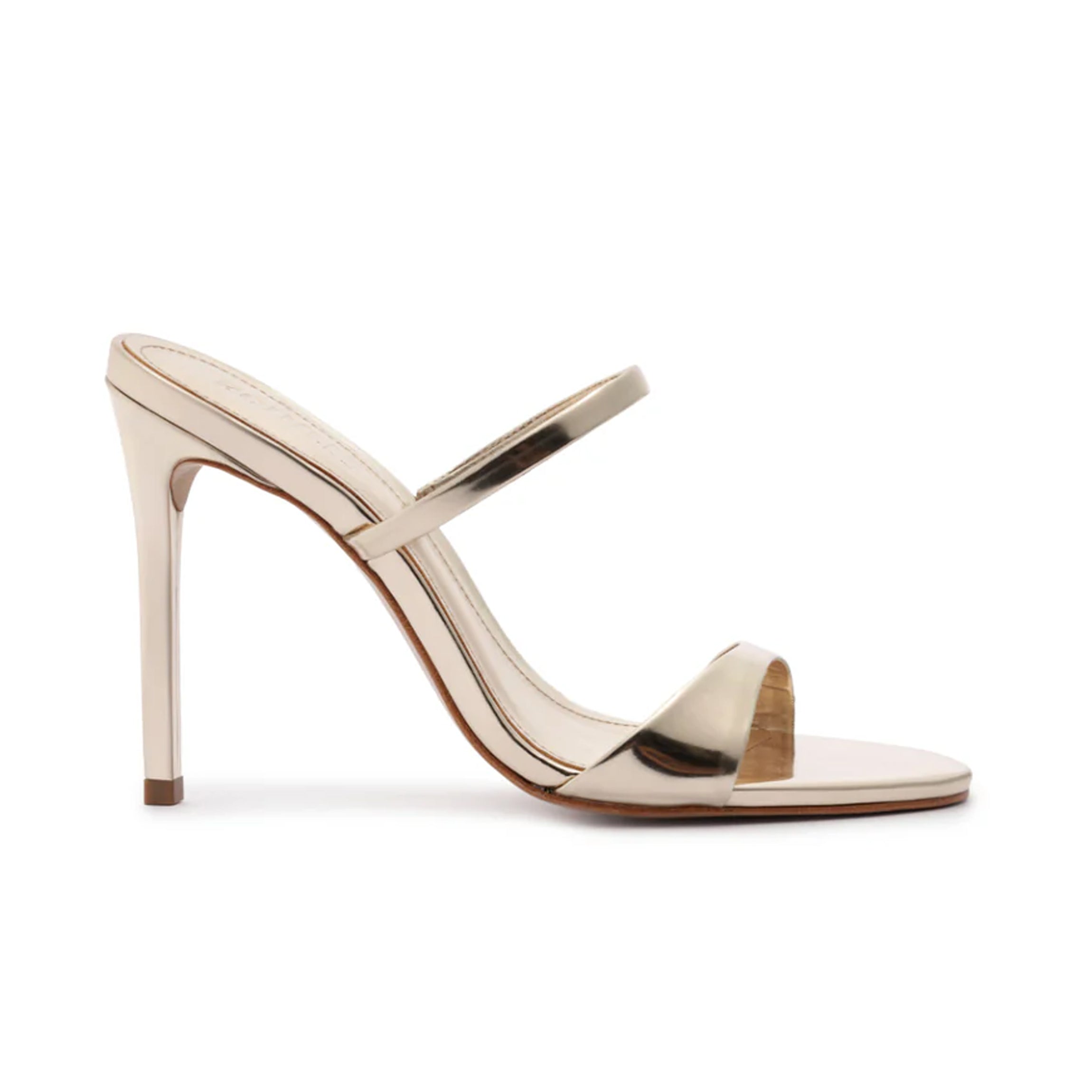 Jessica Mule Metallic Sandal in Platina
