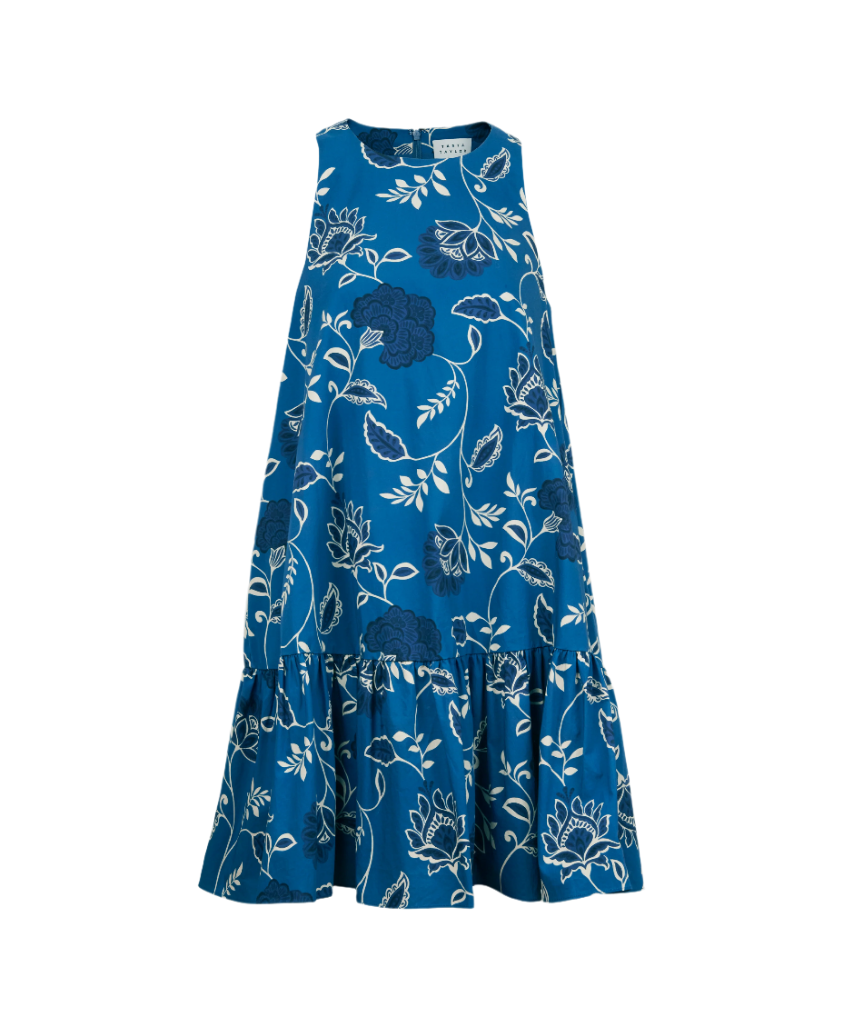 Jessie Dress in French Blue & Cream