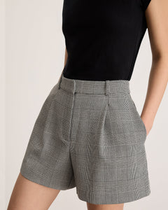 Jodi Short in Black/White Plaid