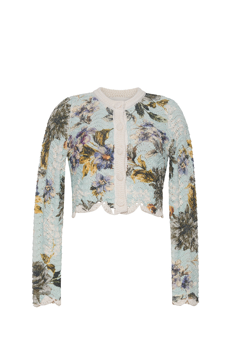 Jolene Cardigan in Margaux Bloom Blue