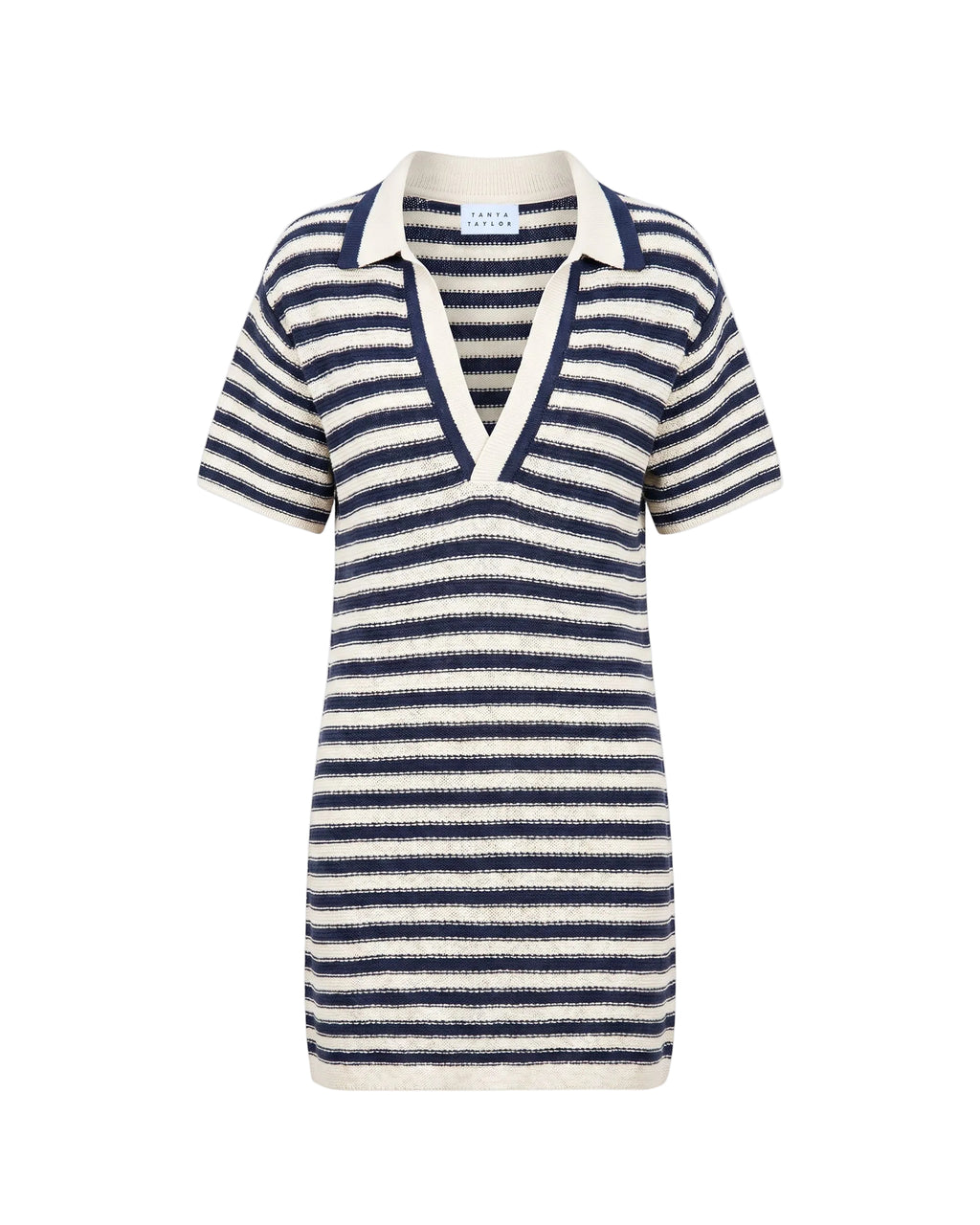 Joni Dress in Maritime Blue Cream Stripe