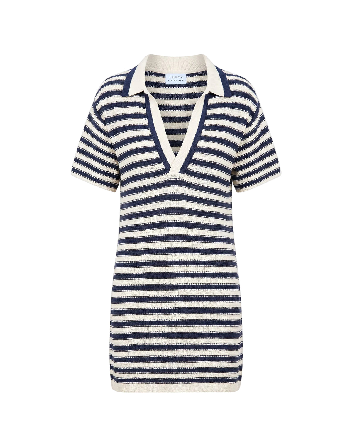 Joni Dress in Maritime Blue Cream Stripe
